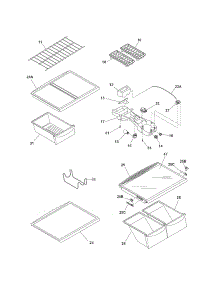 Shelves parts for Kenmore Refrigerator 253.67189501 (25367189501, 253 67189501) from AppliancePartsPros.com