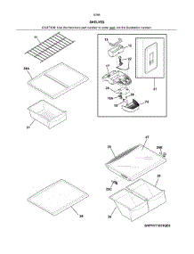 Shelves parts for Kenmore Refrigerator 253.67683412 (25367683412, 253 67683412) from AppliancePartsPros.com