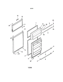 Door parts for Kenmore Refrigerator 253.67800793 (25367800793, 253 67800793) from AppliancePartsPros.com