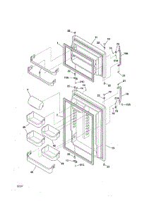 Door parts for Kenmore Refrigerator 253.67872505 (25367872505, 253 67872505) from AppliancePartsPros.com