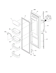 Refrigerator Door parts for Kenmore Refrigerator 253.56519402 (25356519402, 253 56519402) from AppliancePartsPros.com
