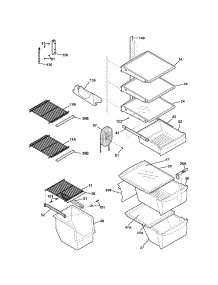 Shelves parts for Kenmore Refrigerator 253.56522400 (25356522400, 253 56522400) from AppliancePartsPros.com