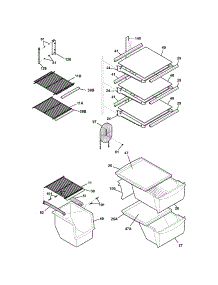 Shelves parts for Kenmore Refrigerator 253.56602400 (25356602400, 253 56602400) from AppliancePartsPros.com