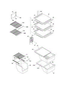 Shelves parts for Kenmore Refrigerator 253.56602402 (25356602402, 253 56602402) from AppliancePartsPros.com