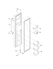 Freezer Door parts for Kenmore Refrigerator 253.56779600 (25356779600, 253 56779600) from AppliancePartsPros.com