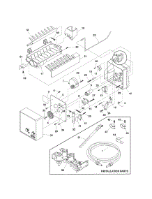 Ice Maker parts for Kenmore Refrigerator 253.56943600 (25356943600, 253 56943600) from AppliancePartsPros.com
