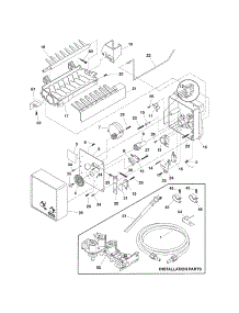 Ice Maker parts for Kenmore Refrigerator 253.56943601 (25356943601, 253 56943601) from AppliancePartsPros.com