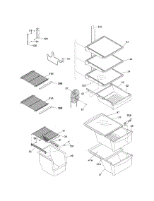 Shelves parts for Kenmore Refrigerator 253.56953600 (25356953600, 253 56953600) from AppliancePartsPros.com