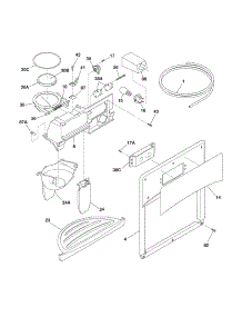 Ice & Water Dispenser parts for Kenmore Refrigerator 253.57184600 (25357184600, 253 57184600) from AppliancePartsPros.com
