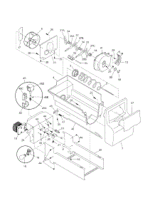 Ice Container parts for Kenmore Refrigerator 253.57184601 (25357184601, 253 57184601) from AppliancePartsPros.com