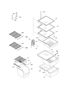 Shelves parts for Kenmore Refrigerator 253.57184601 (25357184601, 253 57184601) from AppliancePartsPros.com
