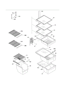Shelves parts for Kenmore Refrigerator 253.57188604 (25357188604, 253 57188604) from AppliancePartsPros.com