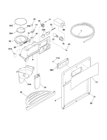 Ice & Water Dispenser parts for Kenmore Refrigerator 253.57382600 (25357382600, 253 57382600) from AppliancePartsPros.com