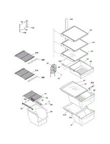 Shelves parts for Kenmore Refrigerator 253.57382600 (25357382600, 253 57382600) from AppliancePartsPros.com
