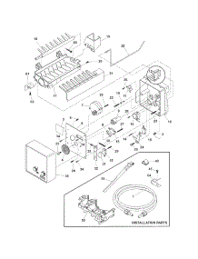 Ice Maker parts for Kenmore Refrigerator 253.57389602 (25357389602, 253 57389602) from AppliancePartsPros.com