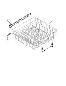 Upper Rack And Track Parts parts for Kenmore Dishwasher 665.13259K110 (66513259K110, 665 13259K110) from AppliancePartsPros.com