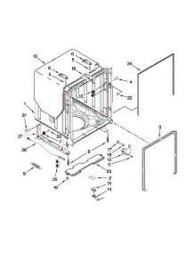 Tub And Frame Parts parts for Kenmore Dishwasher 665.13259K114 (66513259K114, 665 13259K114) from AppliancePartsPros.com