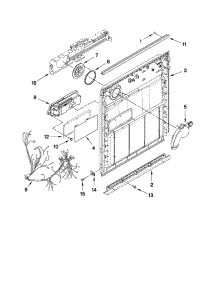 Inner Door Parts parts for Kenmore Dishwasher 665.13262K112 (66513262K112, 665 13262K112) from AppliancePartsPros.com