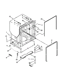 Tub And Frame Parts parts for Kenmore Dishwasher 665.13262K113 (66513262K113, 665 13262K113) from AppliancePartsPros.com