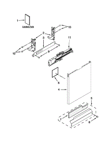 Door And Panel Parts parts for Kenmore Dishwasher 665.13262K114 (66513262K114, 665 13262K114) from AppliancePartsPros.com