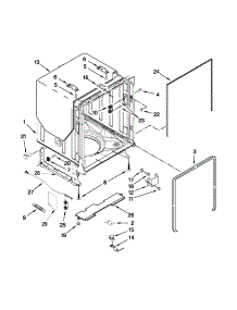 Tub And Frame Parts parts for Kenmore Dishwasher 665.13262K114 (66513262K114, 665 13262K114) from AppliancePartsPros.com