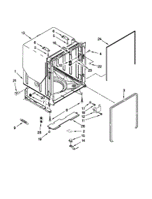 Tub And Frame Parts parts for Kenmore Dishwasher 665.13263K110 (66513263K110, 665 13263K110) from AppliancePartsPros.com