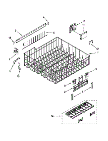 Upper Rack And Track Parts parts for Kenmore Dishwasher 665.13263K110 (66513263K110, 665 13263K110) from AppliancePartsPros.com