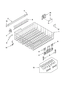 Upper Rack And Track Parts parts for Kenmore Dishwasher 665.13263K112 (66513263K112, 665 13263K112) from AppliancePartsPros.com