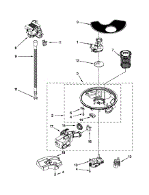 Pump And Motor Parts parts for Kenmore Dishwasher 665.13269K110 (66513269K110, 665 13269K110) from AppliancePartsPros.com