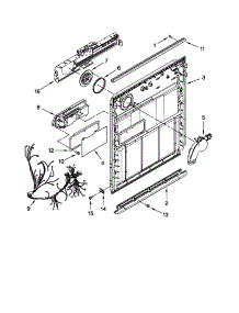 Inner Door Parts parts for Kenmore Dishwasher 665.13269K111 (66513269K111, 665 13269K111) from AppliancePartsPros.com