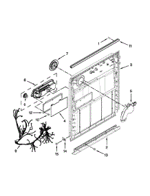 Inner Door Parts parts for Kenmore Dishwasher 665.13269K113 (66513269K113, 665 13269K113) from AppliancePartsPros.com