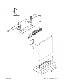 Door And Panel Parts parts for Kenmore Dishwasher 665.13269K113 (66513269K113, 665 13269K113) from AppliancePartsPros.com