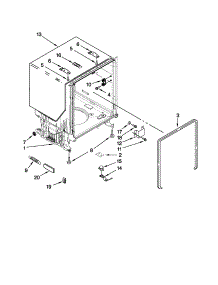 Tub And Frame Parts parts for Kenmore Dishwasher 665.13272K110 (66513272K110, 665 13272K110) from AppliancePartsPros.com