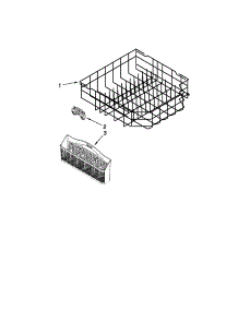 Lower Rack Parts parts for Kenmore Dishwasher 665.13272K110 (66513272K110, 665 13272K110) from AppliancePartsPros.com