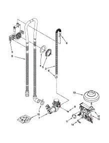 Fill, Drain And Overfill Parts parts for Kenmore Dishwasher 665.13272K110 (66513272K110, 665 13272K110) from AppliancePartsPros.com