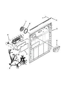 Inner Door Parts parts for Kenmore Dishwasher 665.13272K111 (66513272K111, 665 13272K111) from AppliancePartsPros.com