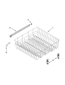 Upper Rack And Track Parts parts for Kenmore Dishwasher 665.13272K112 (66513272K112, 665 13272K112) from AppliancePartsPros.com