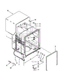 Tub And Frame Parts parts for Kenmore Dishwasher 665.13272K112 (66513272K112, 665 13272K112) from AppliancePartsPros.com