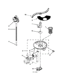 Pump, Washarm And Motor Parts parts for Kenmore Dishwasher 665.13272K113 (66513272K113, 665 13272K113) from AppliancePartsPros.com