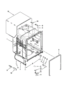 Tub And Frame Parts parts for Kenmore Dishwasher 665.13272K113 (66513272K113, 665 13272K113) from AppliancePartsPros.com