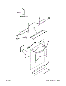 Door And Panel Parts parts for Kenmore Dishwasher 665.13272K114 (66513272K114, 665 13272K114) from AppliancePartsPros.com