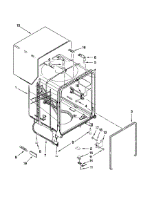 Tub And Frame Parts parts for Kenmore Dishwasher 665.13272K114 (66513272K114, 665 13272K114) from AppliancePartsPros.com