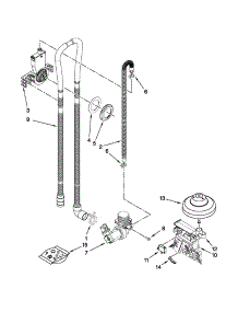 Fill, Drain And Overfill Parts parts for Kenmore Dishwasher 665.13272K114 (66513272K114, 665 13272K114) from AppliancePartsPros.com