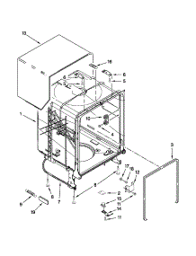 Tub And Frame Parts parts for Kenmore Dishwasher 665.13272K115 (66513272K115, 665 13272K115) from AppliancePartsPros.com