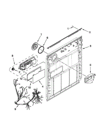 Inner Door Parts parts for Kenmore Dishwasher 665.13272K115 (66513272K115, 665 13272K115) from AppliancePartsPros.com