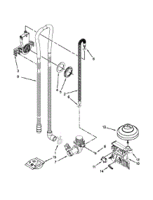Fill, Drain And Overfill Parts parts for Kenmore Dishwasher 665.13272K117 (66513272K117, 665 13272K117) from AppliancePartsPros.com