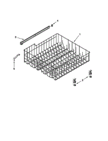 Upper Rack And Track Parts parts for Kenmore Dishwasher 665.13273K110 (66513273K110, 665 13273K110) from AppliancePartsPros.com