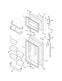 Door parts for Kenmore Refrigerator 253.74864402 (25374864402, 253 74864402) from AppliancePartsPros.com