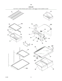 Shelves parts for Kenmore Refrigerator 253.74869408 (25374869408, 253 74869408) from AppliancePartsPros.com
