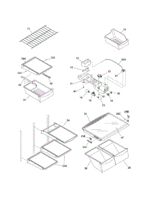 Shelves parts for Kenmore Refrigerator 253.74872400 (25374872400, 253 74872400) from AppliancePartsPros.com